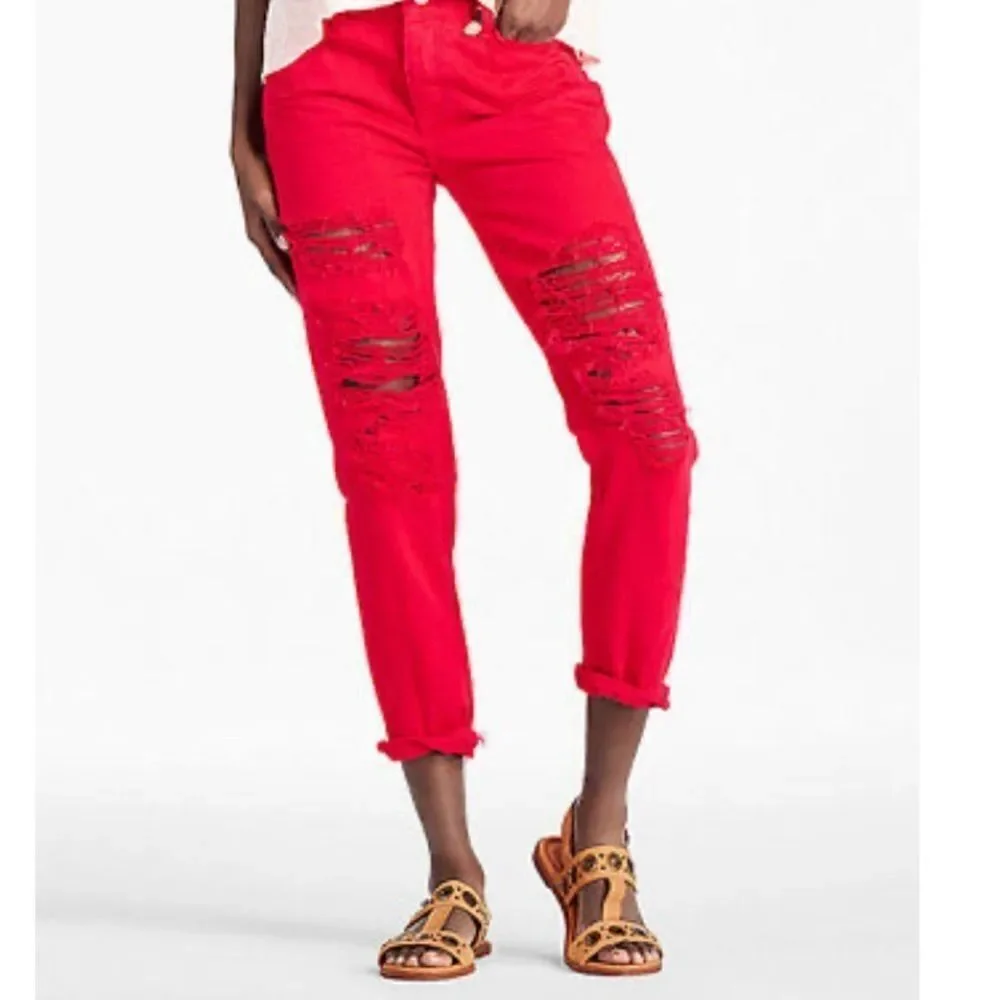 LUCKY BRAND | Sienna Slim Boyfriend Jeans Red Sz 4